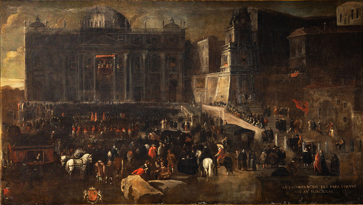 La coronación del papa Urbano VIII en 1623