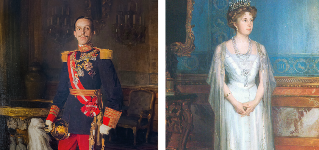 Alfonso XIII, Rey de España y Victoria Eugenia, Reina de España  1909 -1911