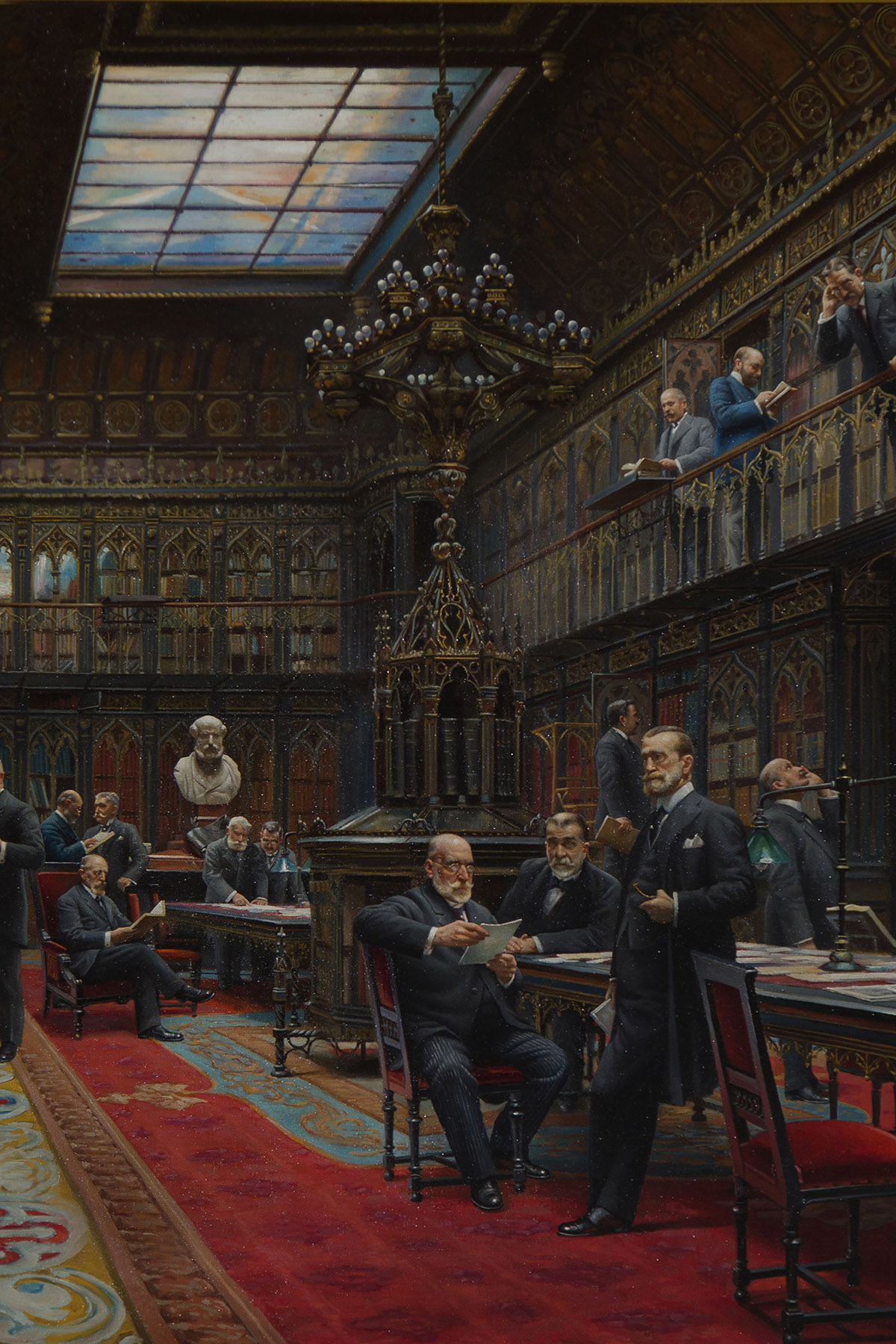 Biblioteca del Senado: Salón de lectura, febrero de 1917