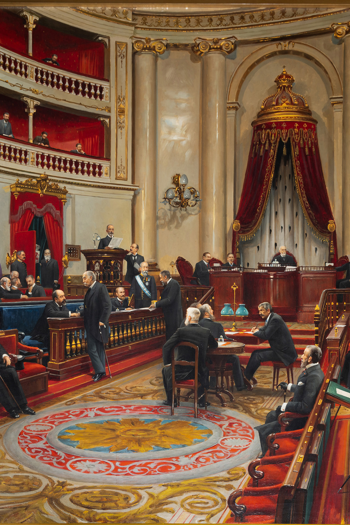 El acta de la anterior: Salón de Sesiones del Senado, en 1906